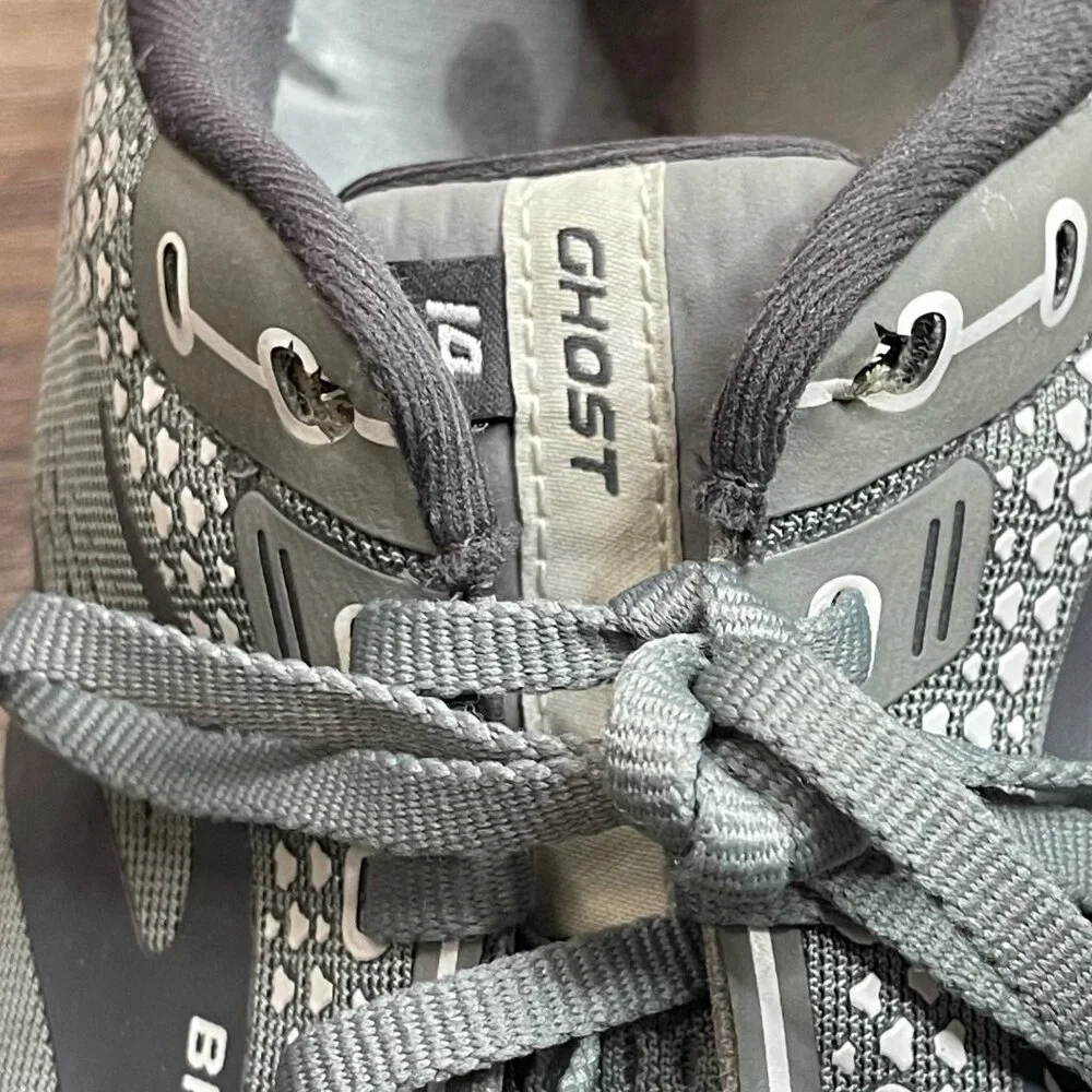 Brooks Men's Ghost 14 Running Shoes Size 12.5 Grey/Grey EU 46.5 Lace up Sneakers